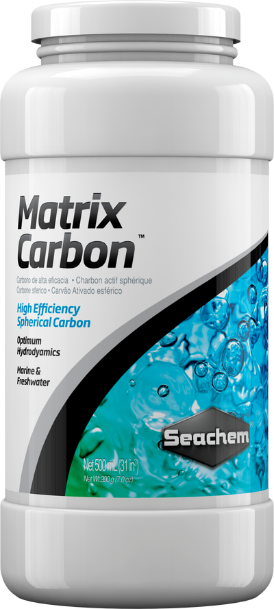 Seachem Matrix Carbon 500 mL bottle - premium spherical-bead activated carbon for freshwater and saltwater aquariums