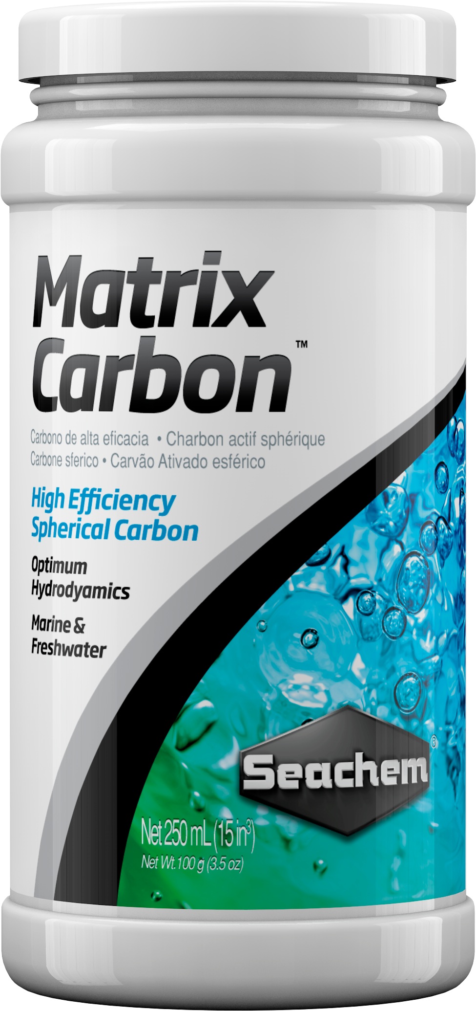 Seachem Matrix Carbon 250 mL bottle - premium spherical-bead activated carbon for FW and SW aquariums