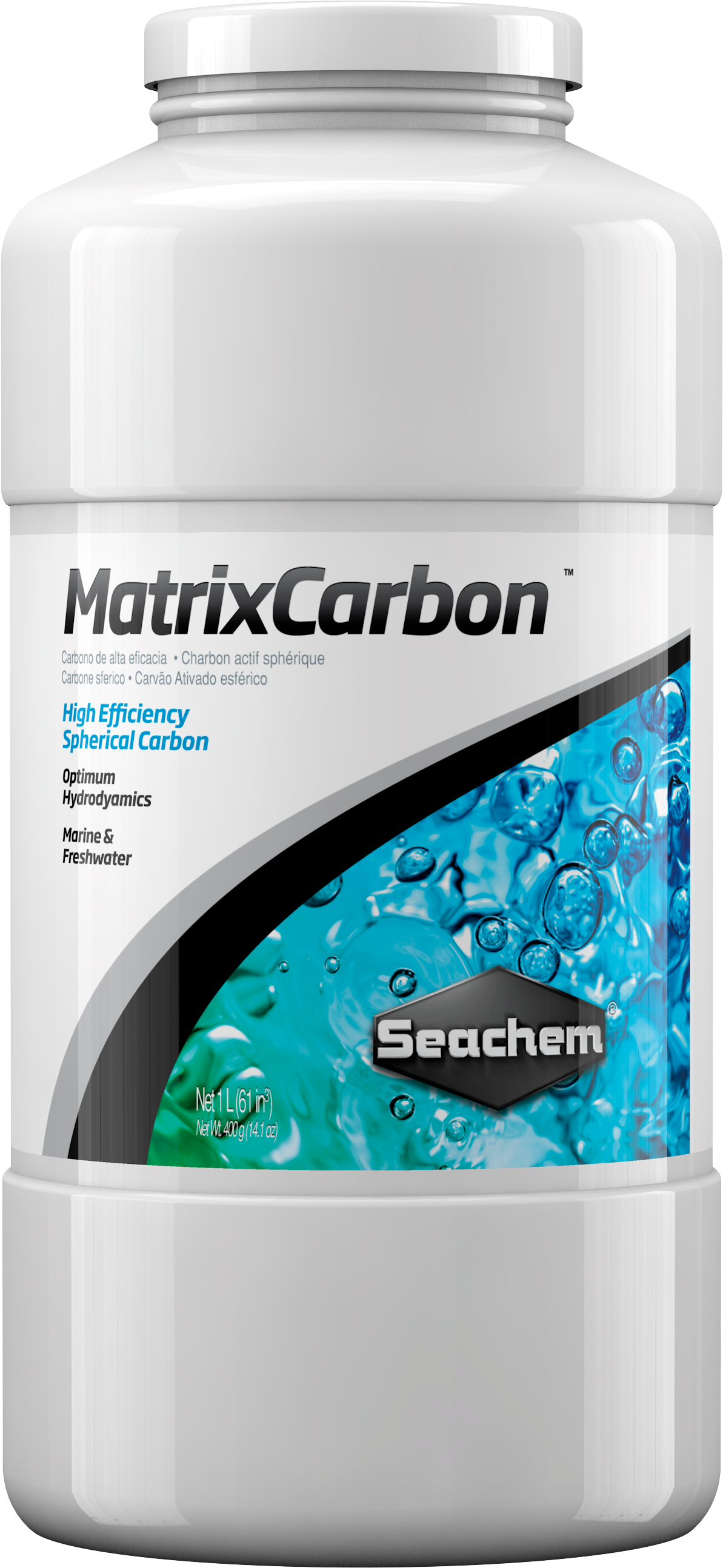 Seachem Matrix Carbon 1 L bottle - premium spherical-bead activated carbon, low ash and reef-safe