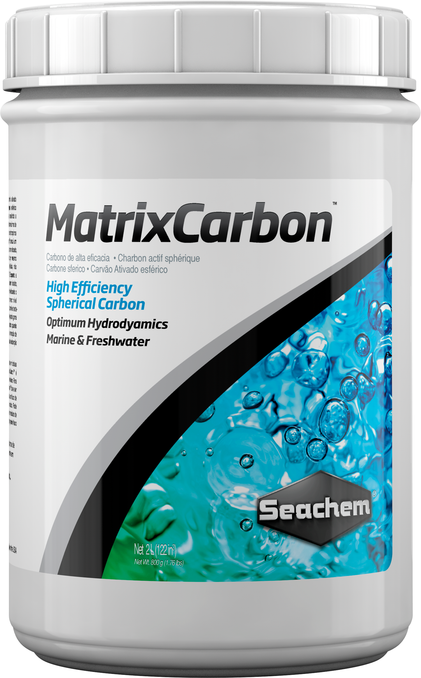 Seachem Matrix Carbon 2 L bulk bottle - premium activated carbon for freshwater, reef and planted aquariums