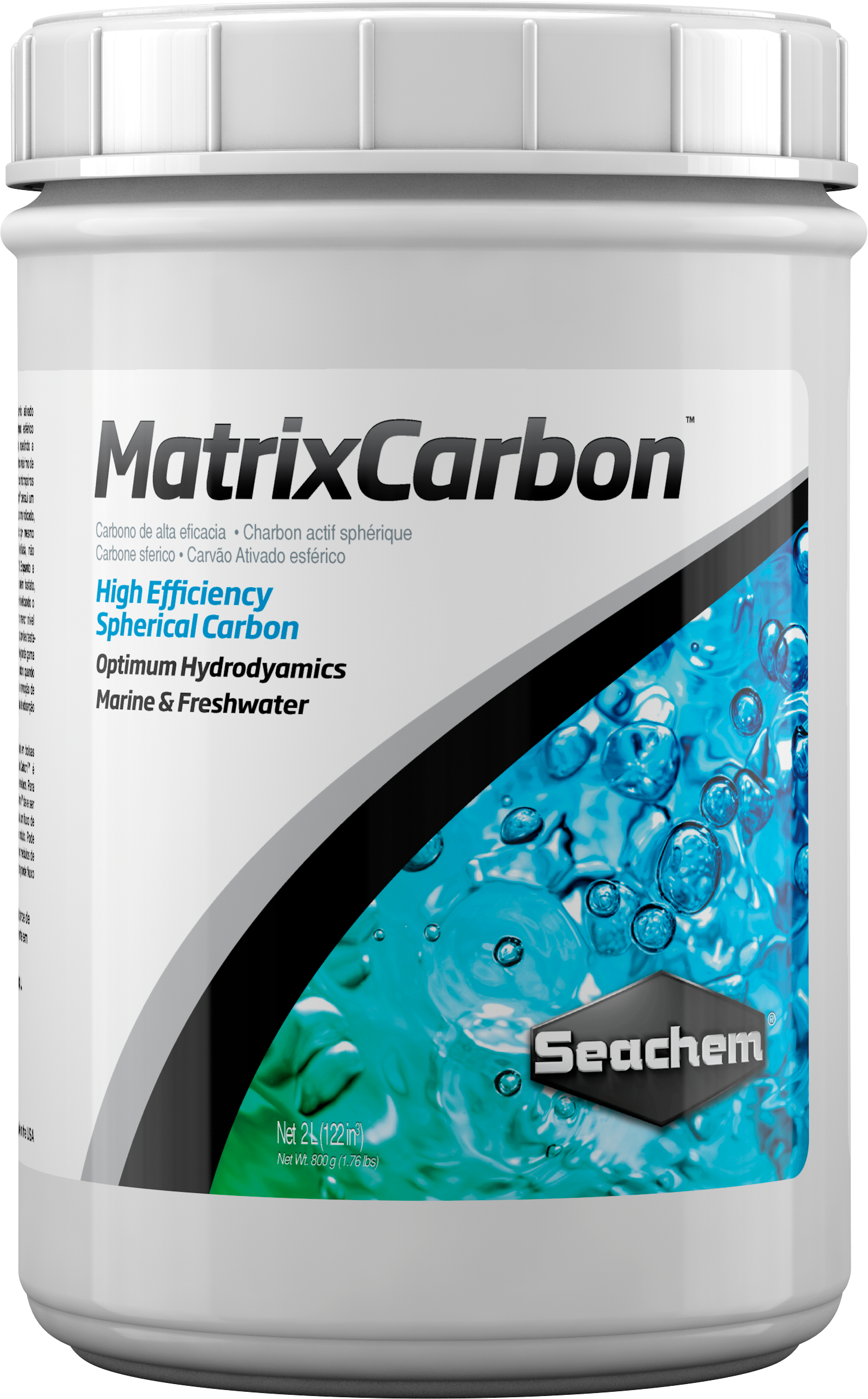 Seachem Matrix Carbon 2 L bulk bottle - premium activated carbon for freshwater, reef and planted aquariums