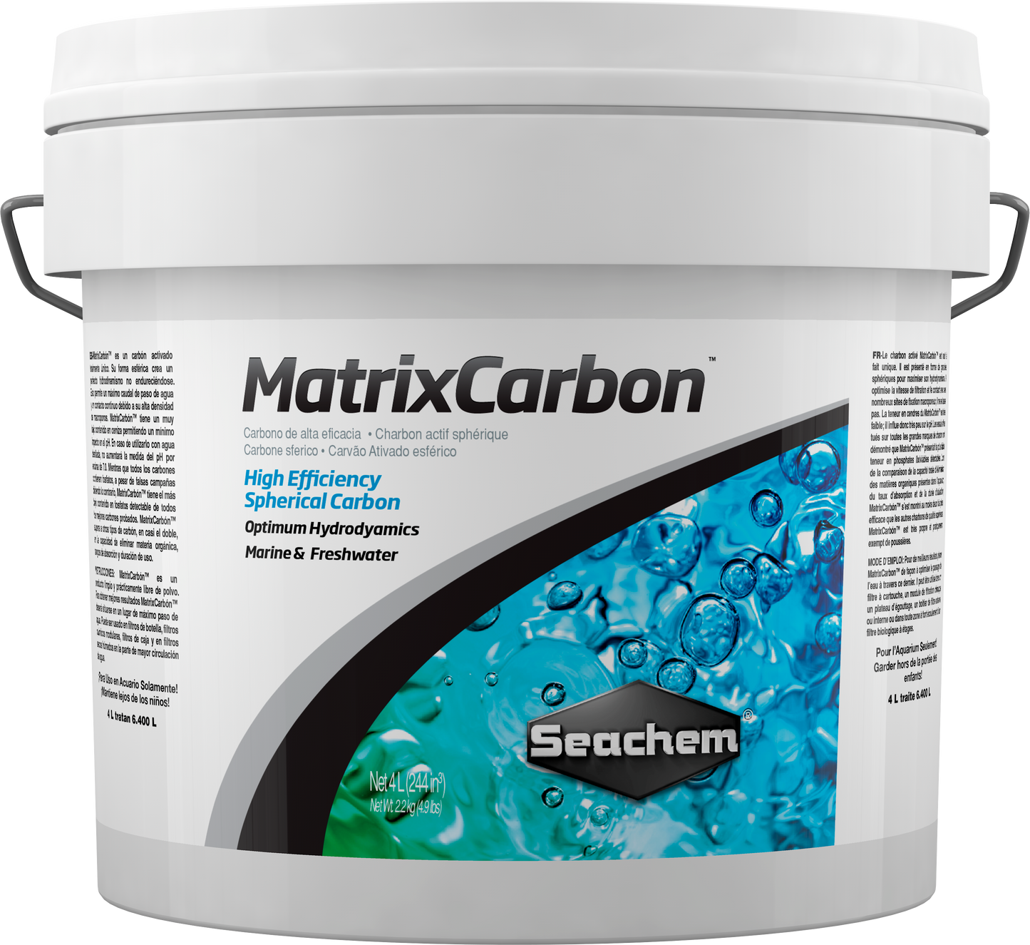 Seachem Matrix Carbon 4 L bulk tub - premium spherical-bead activated carbon for large freshwater and saltwater systems