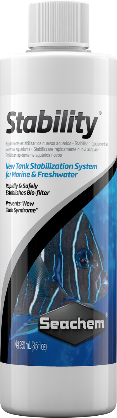 Seachem Stability 250 mL bottle, live bacteria to establish the aquarium biofilter