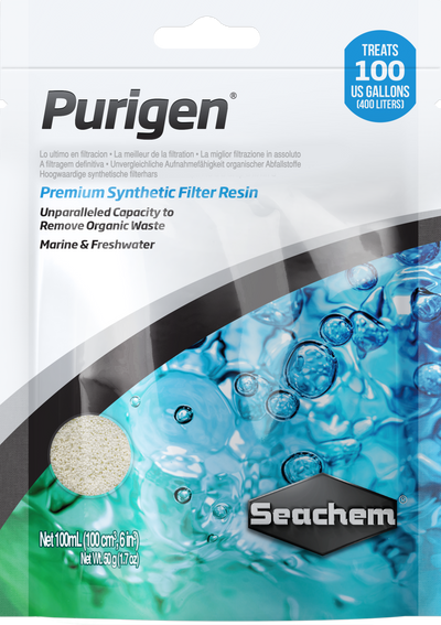 Seachem Purigen 100 ml bag, synthetic filter resin that treats up to 100 gallons