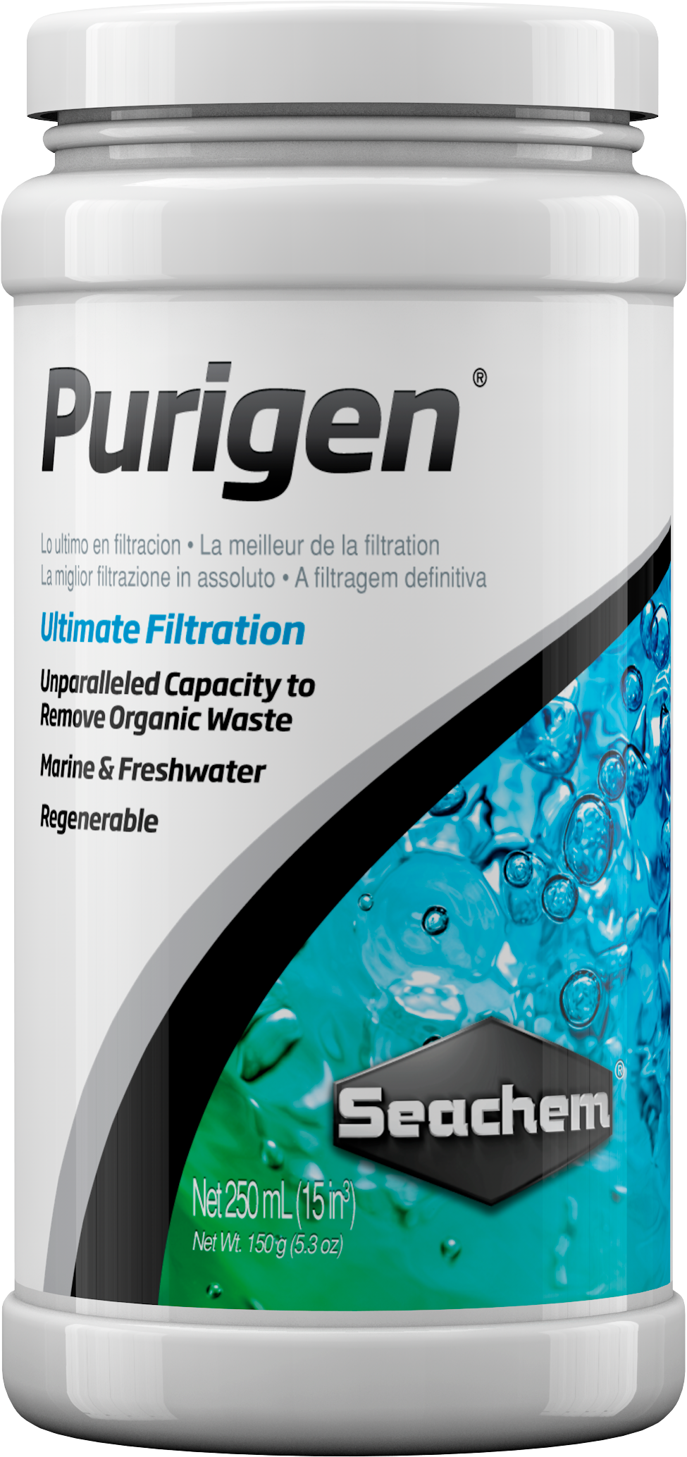 Seachem Purigen 250 ml tub, regenerable filter resin for marine and freshwater