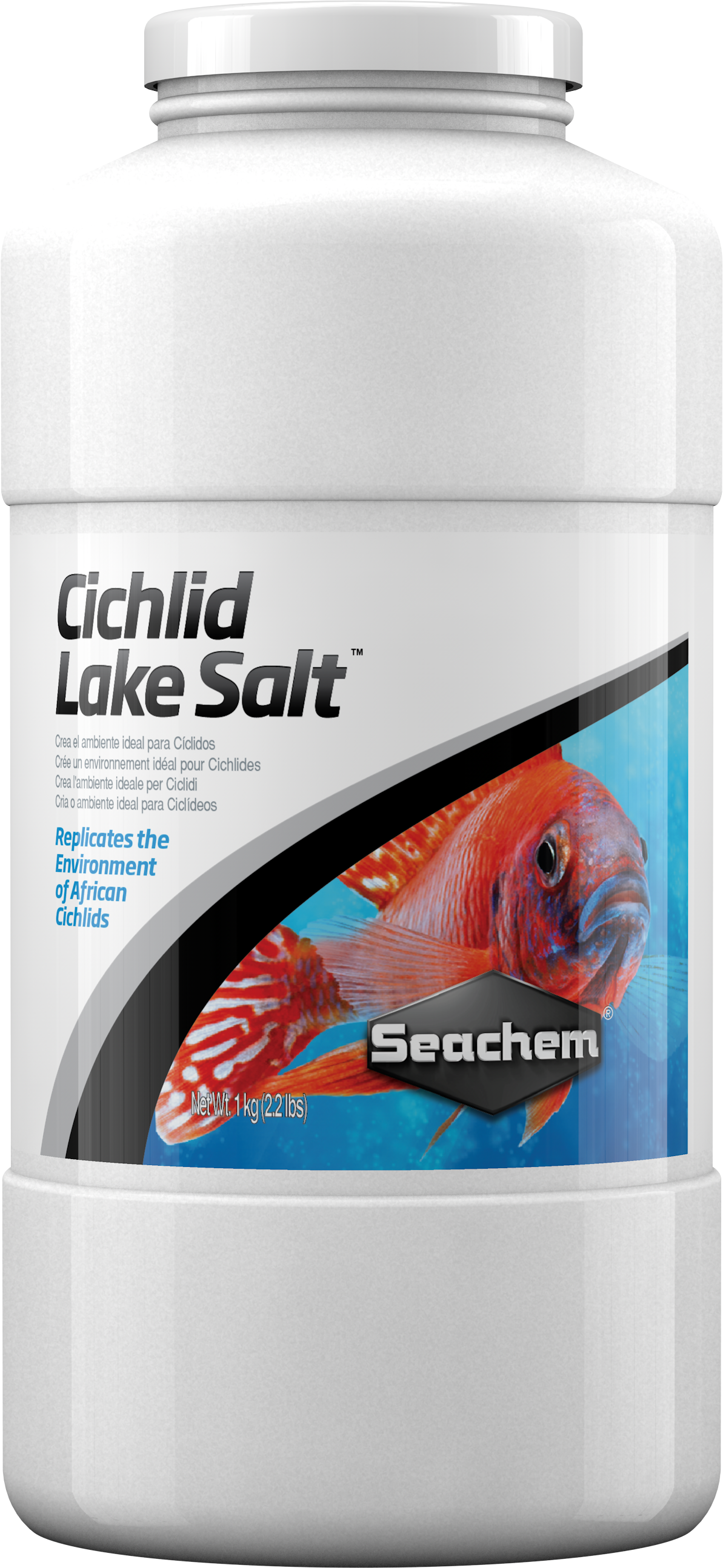Seachem Cichlid Lake Salt 1 kg jar, net weight 1 kg (2.2 lbs)