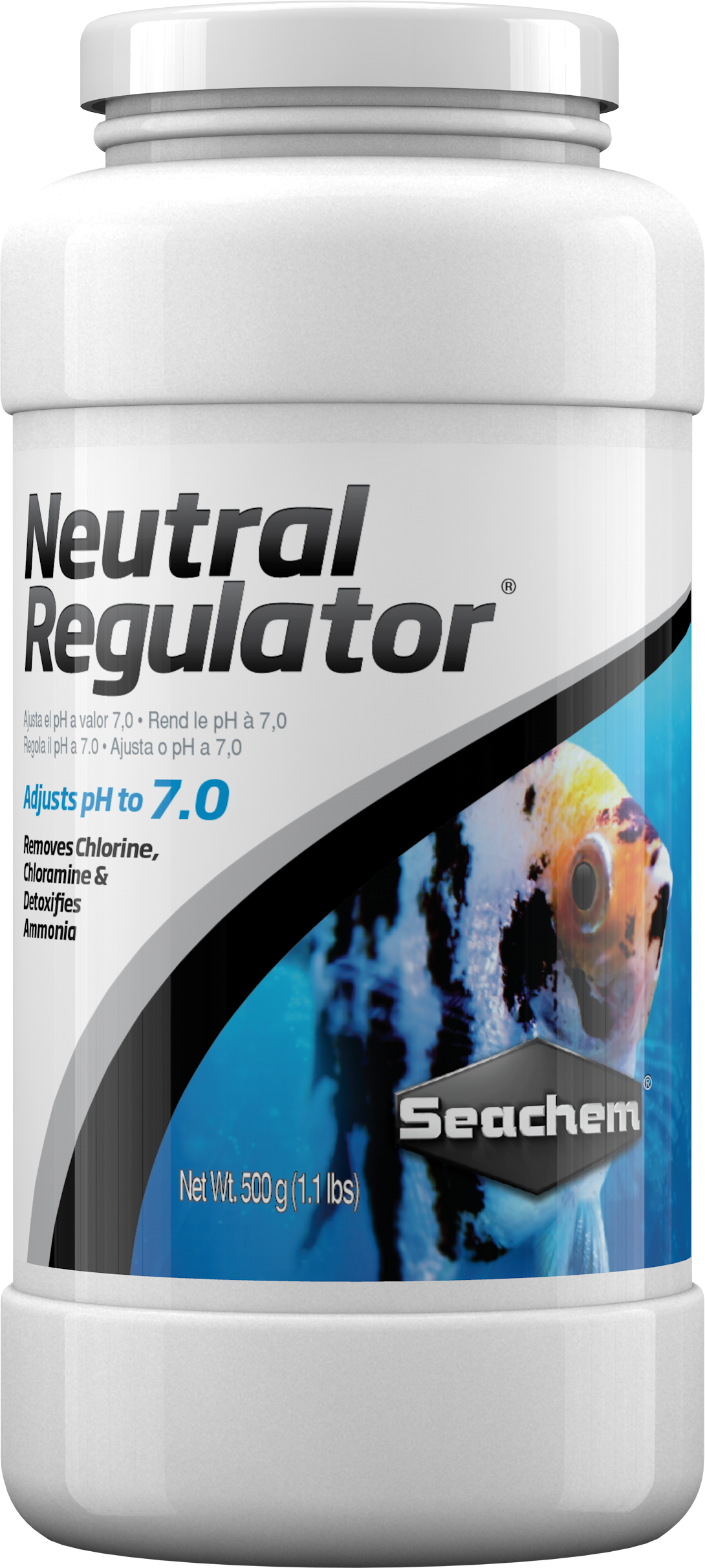 Seachem Neutral Regulator 500 g container, freshwater pH 7.0 buffer and conditioner