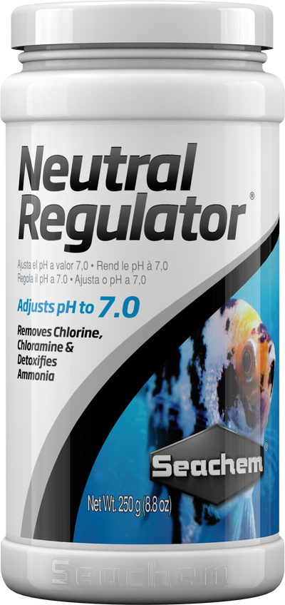 Seachem Neutral Regulator 250 g container, adjusts and holds freshwater pH at 7.0