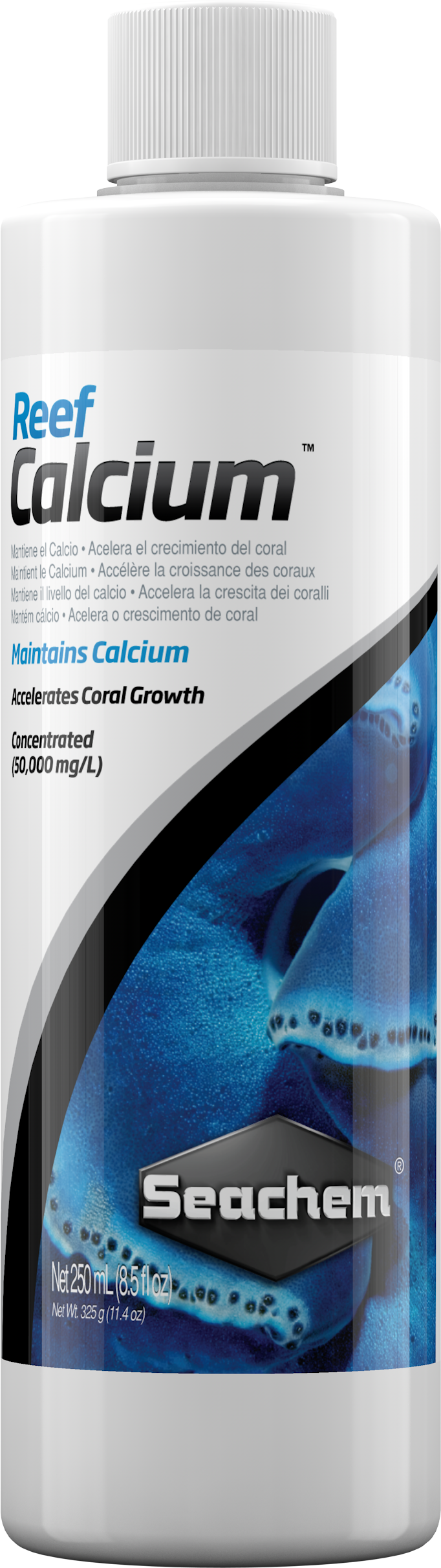 Seachem Reef Calcium bottle - bioavailable polygluconate liquid calcium supplement for saltwater reef tanks