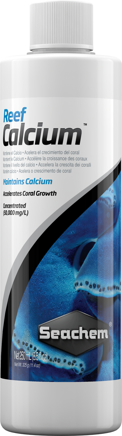 Seachem Reef Calcium bottle - bioavailable polygluconate liquid calcium supplement for saltwater reef tanks
