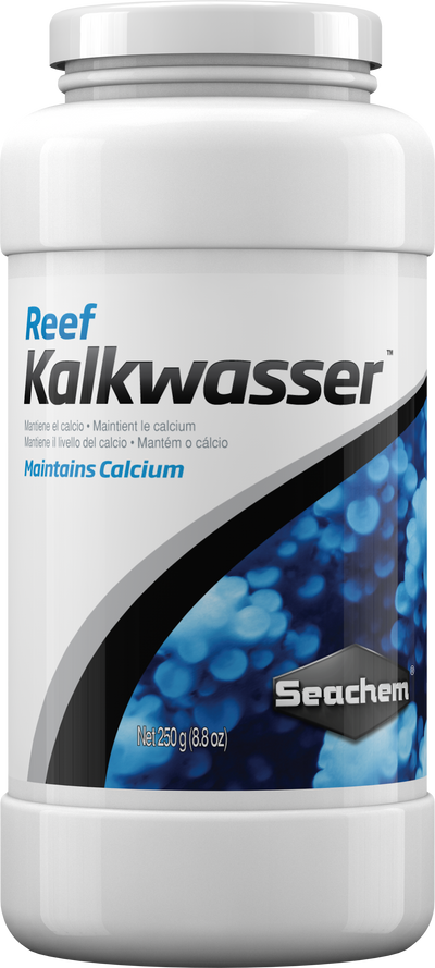 Seachem Reef Kalkwasser 250 g jar, calcium hydroxide supplement for reef aquariums
