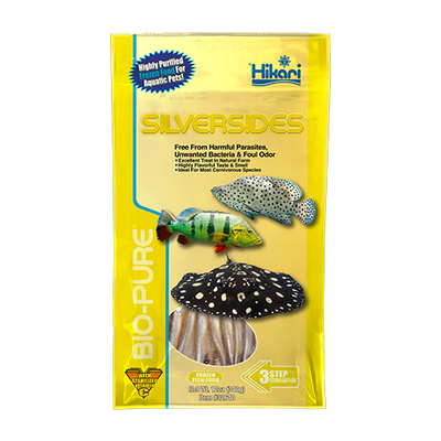 Hikari Bio-Pure Frozen Silversides 12 oz flat pack for large carnivores