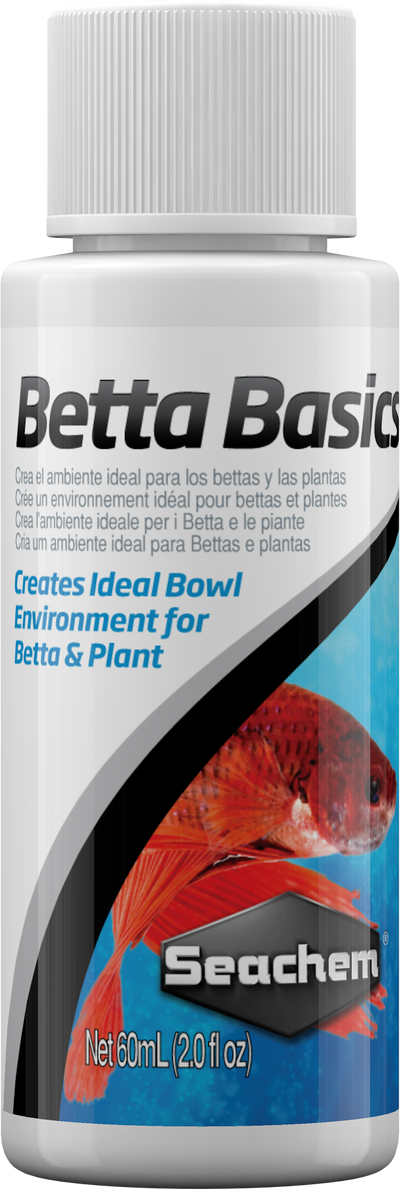 Seachem Betta Basics 60 mL bottle, water conditioner for betta bowls and tanks