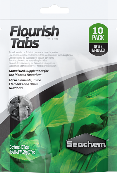Seachem Flourish Tabs 10-pack - slow-release root-tab fertilizer for freshwater planted aquariums with iron and trace nutrients