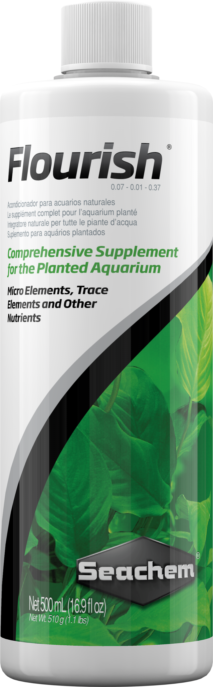 Seachem Flourish 500 mL bottle, comprehensive planted aquarium supplement