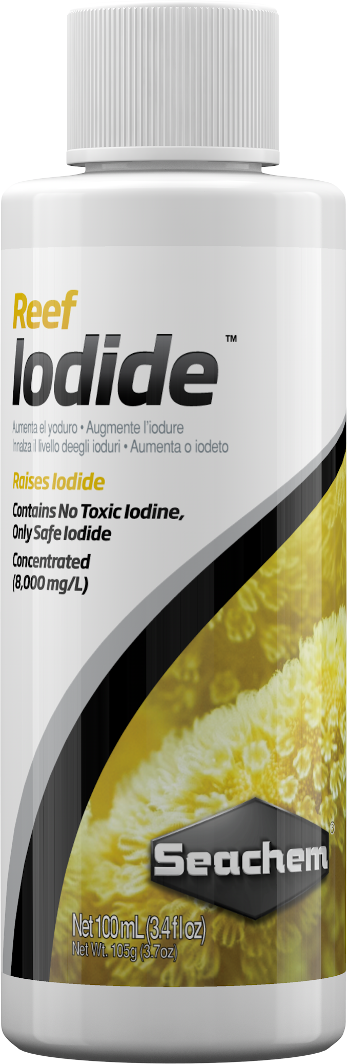 Seachem Reef Iodide 100 mL bottle, reef iodine supplement