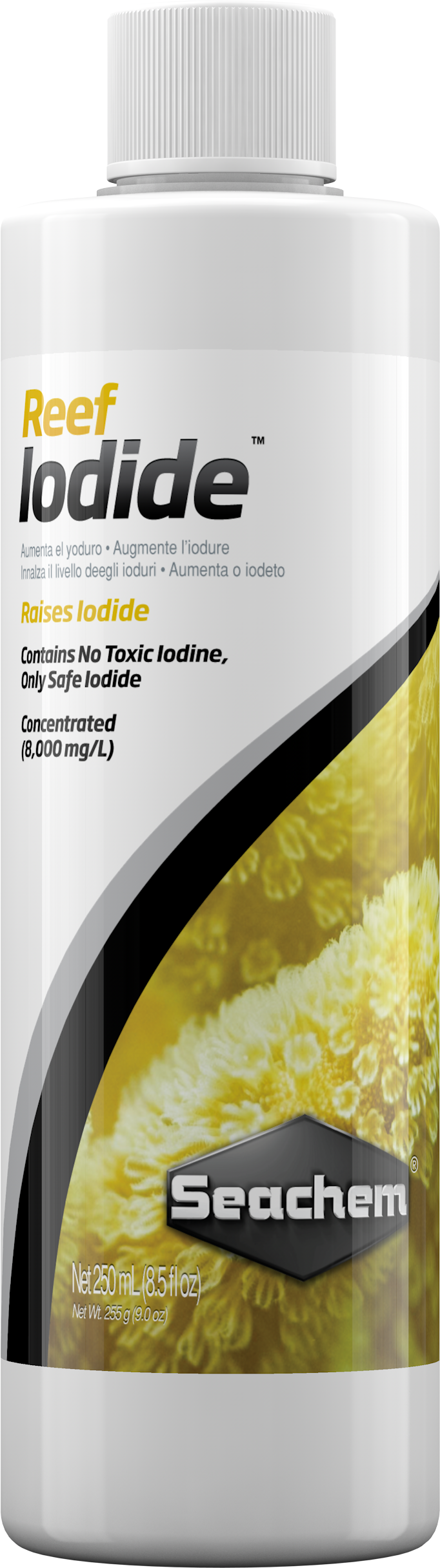 Seachem Reef Iodide 250 mL bottle, reef iodine supplement