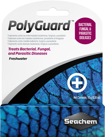 Seachem PolyGuard broad spectrum bacterial fungal and parasitic fish medication package