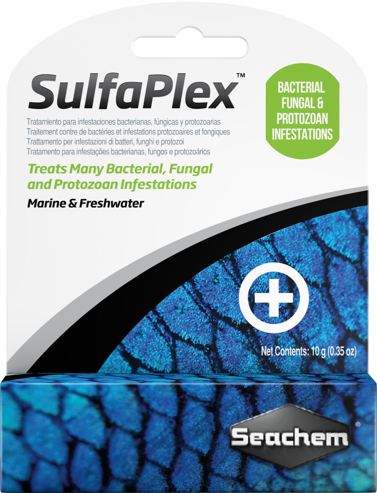 Seachem SulfaPlex antibacterial and antifungal fish medication package