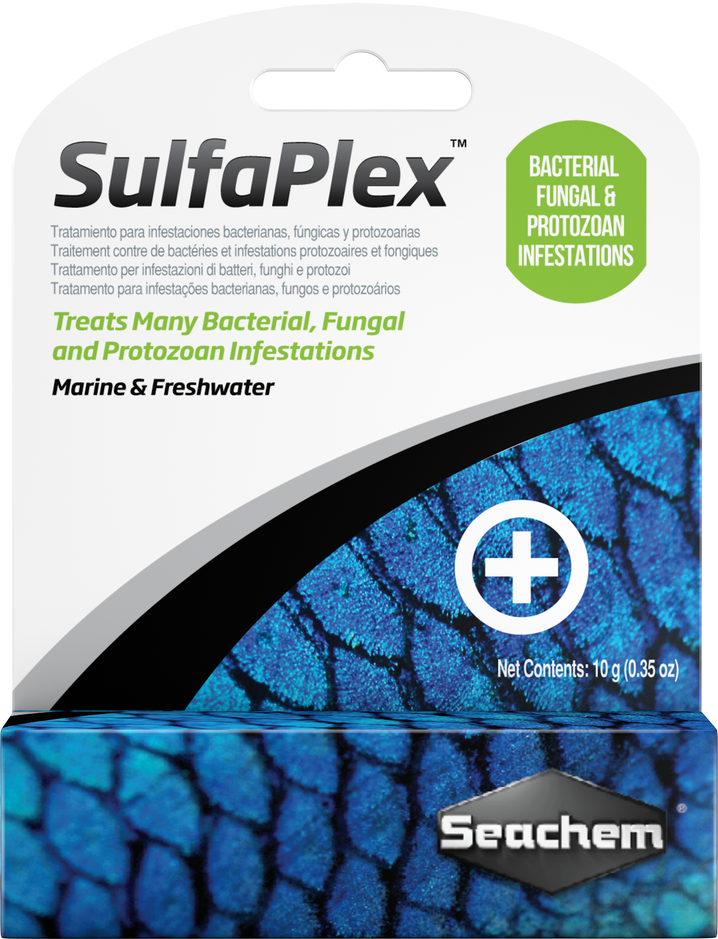 Seachem SulfaPlex antibacterial and antifungal fish medication package