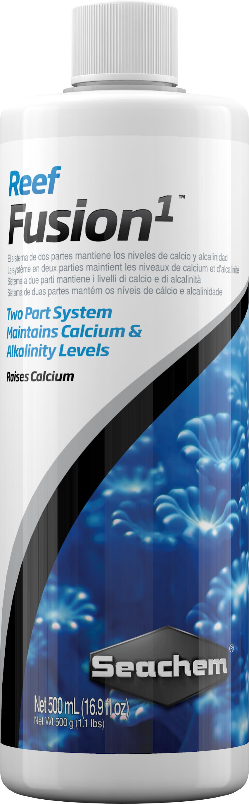 Seachem Reef Fusion 1 500 mL bottle, reef calcium and trace element supplement