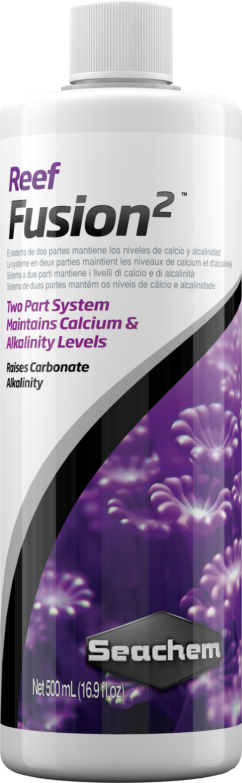 Seachem Reef Fusion 2 500 mL bottle, reef carbonate and alkalinity supplement