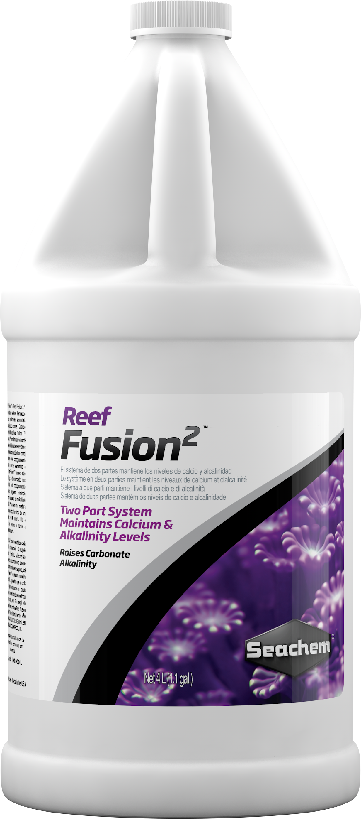 Seachem Reef Fusion 2 4 L jug, value size reef alkalinity and carbonate supplement