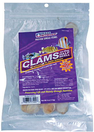 Ocean Nutrition Frozen Clams on the Half Shell
