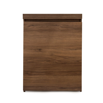 Fluval Visi-White 60P Aquascape Cabinet in walnut, single handleless soft close door