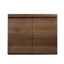 Fluval Visi-White 90P Aquascape Cabinet in walnut, two handleless soft close doors