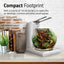 Fluval Liv compact footprint panel, the 1.6 gallon bowl on a desktop shelf beside books