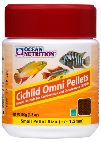 Ocean Nutrition Cichlid Omni Pellets Small soft moist sinking pellets for African and South American cichlids