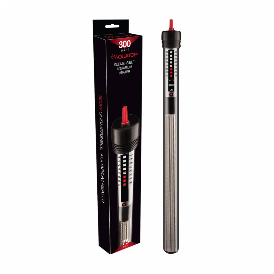 Aquatop GH 300W submersible glass aquarium heater with box