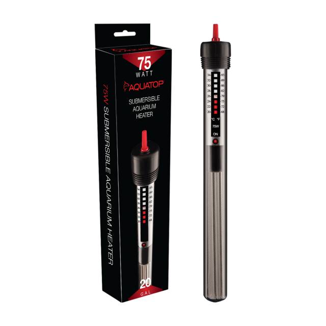 Aquatop GH 75W submersible glass aquarium heater with box