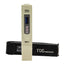HM Digital TDS-3 handheld TDS meter with its black vinyl carrying case