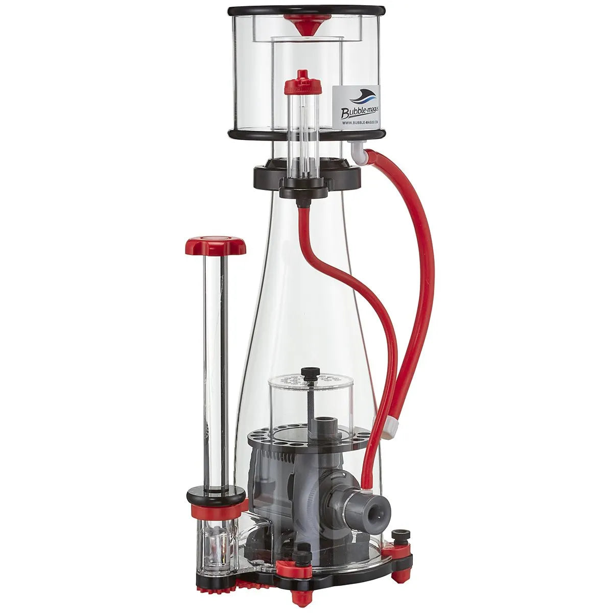Bubble Magus Curve 5 Elite protein skimmer with Sicce SK-200 pump, angled view
