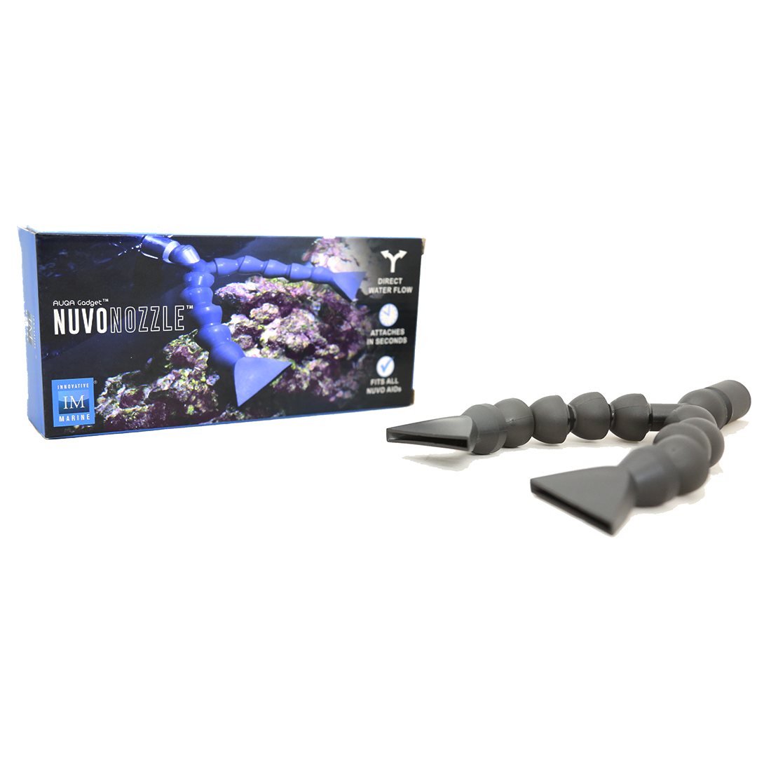 NUVO Dual Flow Nozzle splitting return into two adjustable streams