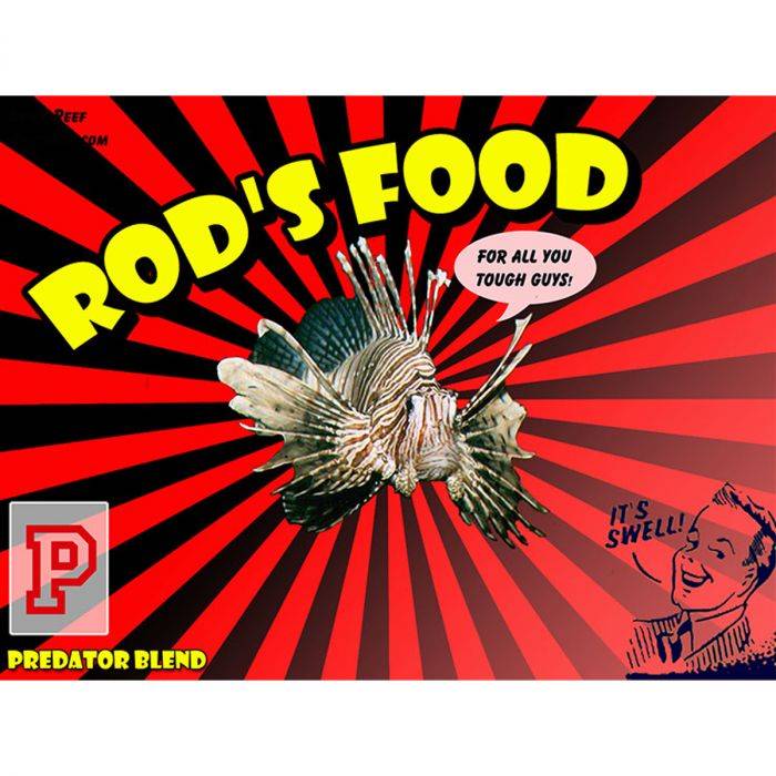 Rod's Food Predator Blend frozen fish food package, front