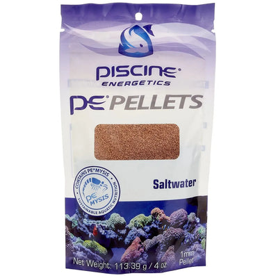 Piscine Energetics – 1 mm Saltwater PE Pellets – 4 oz / 113 g Complete Diet
