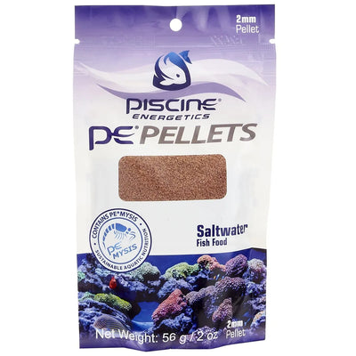 Piscine Energetics – 2 mm Saltwater PE Pellets – 2 oz / 56 g Complete Diet