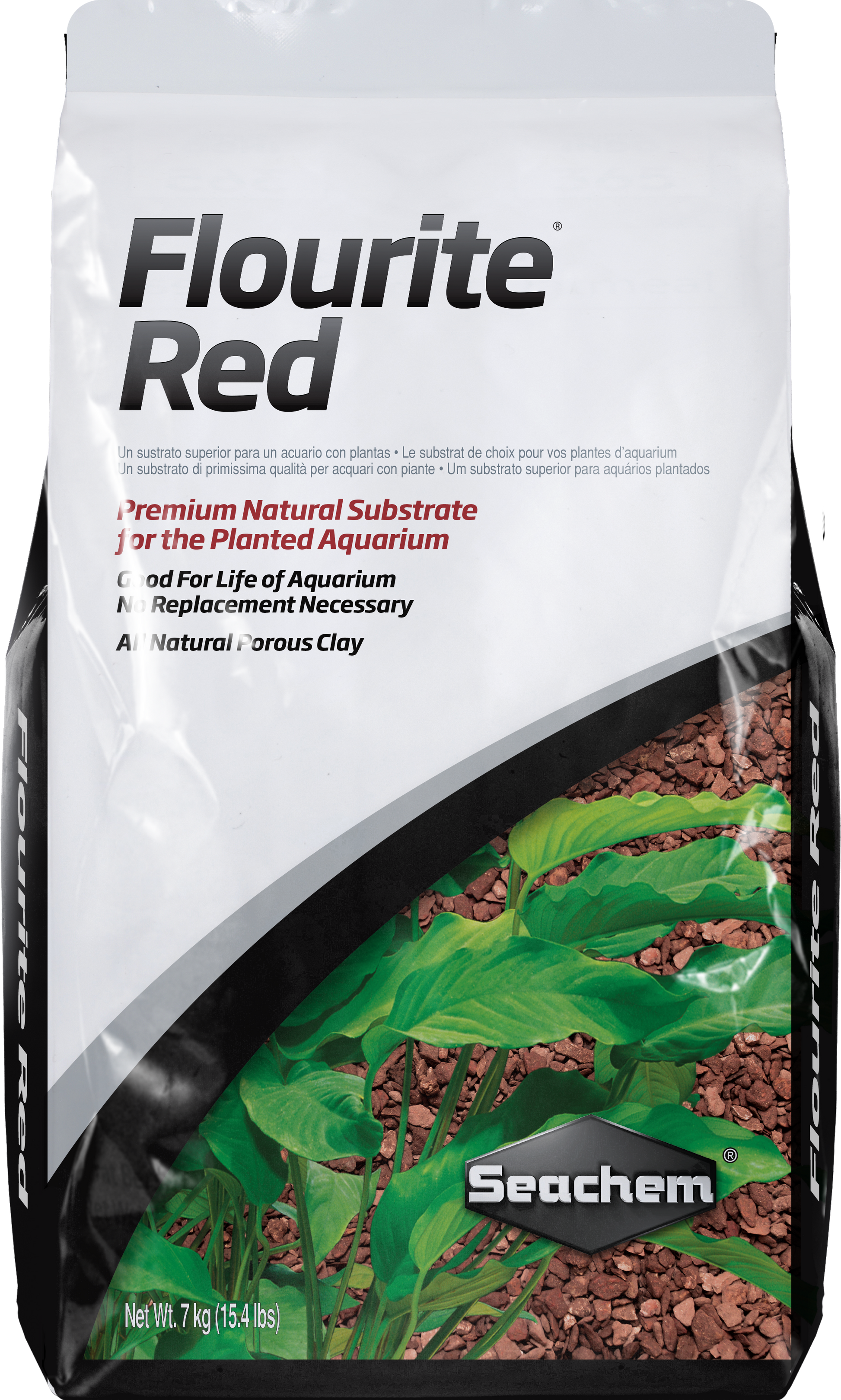 Seachem Flourite Red planted-aquarium clay gravel substrate, 7 kg bag
