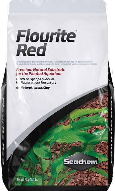 Seachem Flourite Red planted-aquarium clay gravel substrate, 7 kg bag