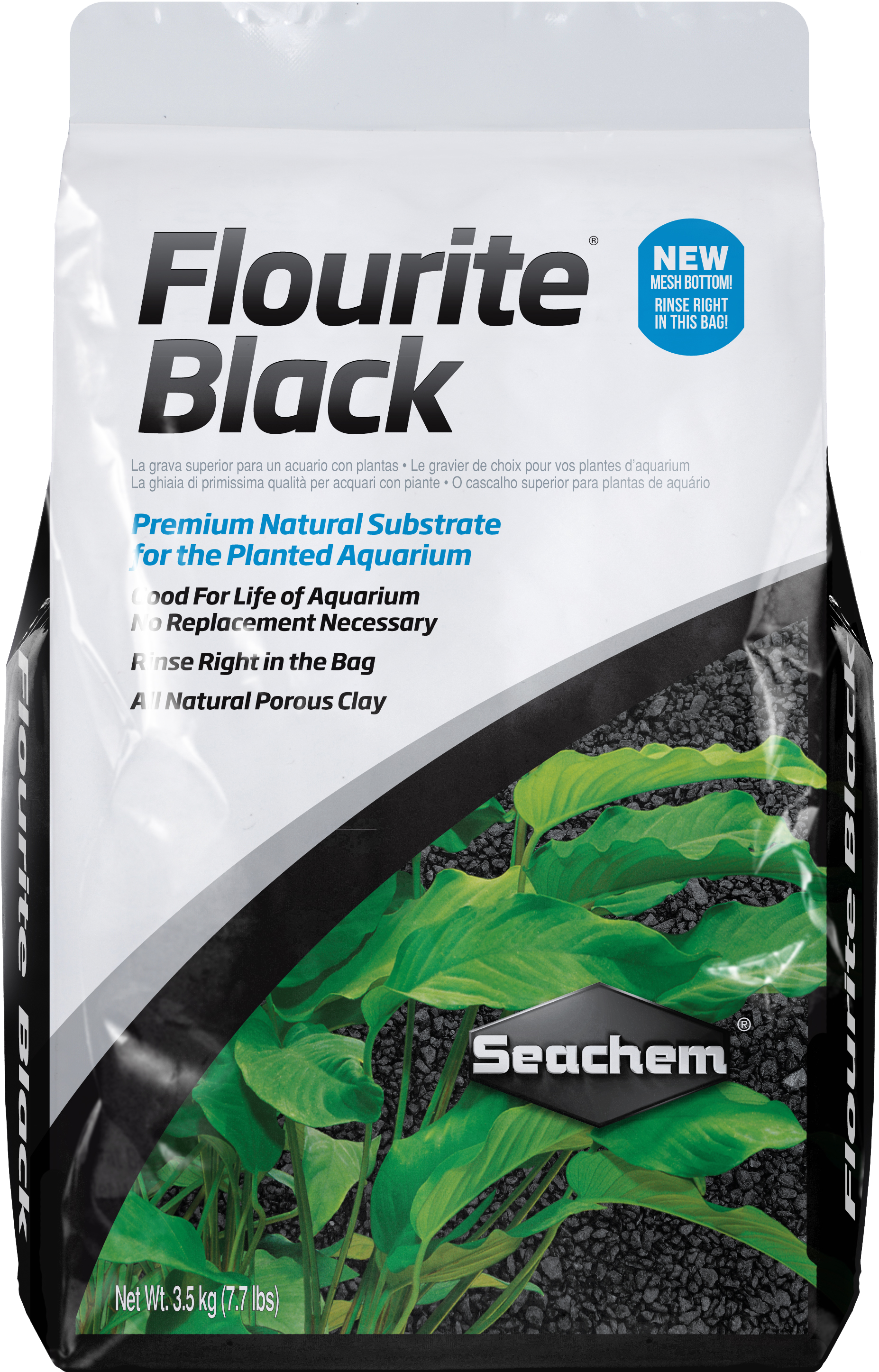 Seachem Flourite Black planted-aquarium clay gravel substrate, 3.5 kg bag