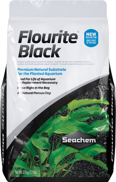 Seachem Flourite Black planted-aquarium clay gravel substrate, 3.5 kg bag