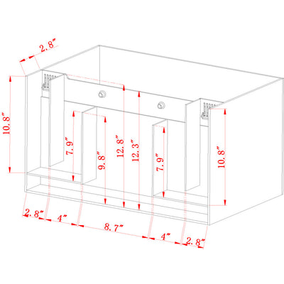 Innovative Marine Fusion 20 Long aquarium dimensions diagram