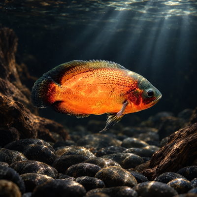 Red Oscar (Astronotus ocellatus)