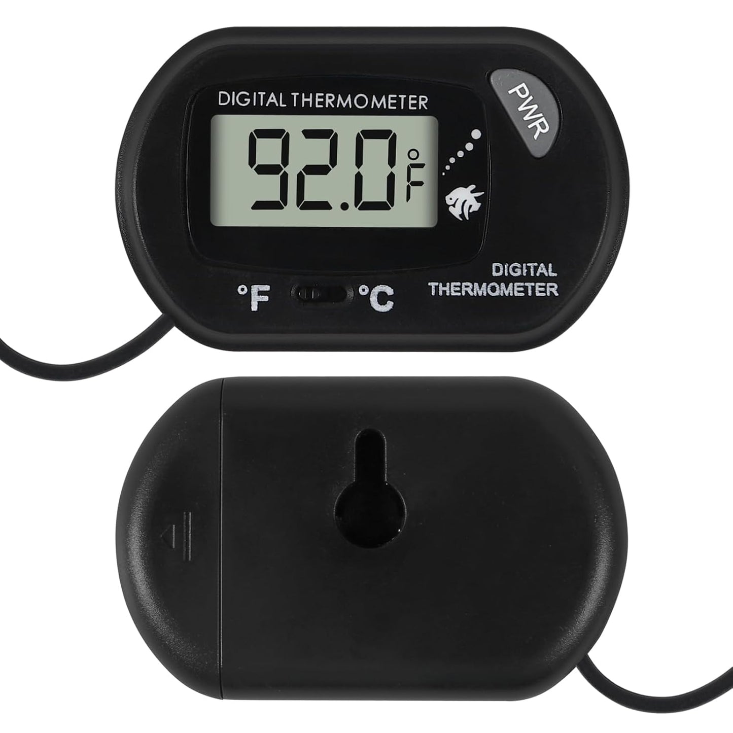 Squeaky's Digital Thermometer - LCD aquarium temperature display with external probe