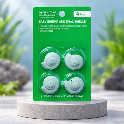 Aquarium Co-Op Easy Shrimp and Snail Shells 4-pack, calcium food for shrimp and snails