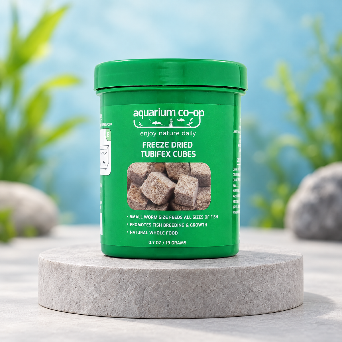 Aquarium Co-Op Freeze Dried Tubifex Cubes 0.7 oz jar