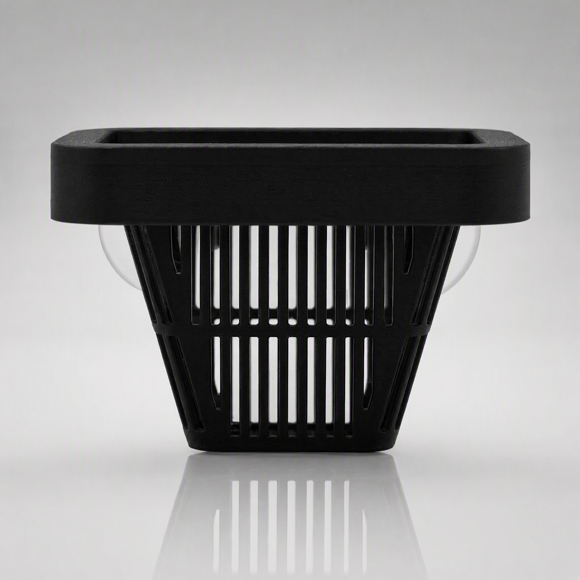 Aquarium Co-Op Easy Feeding Basket, black 3D-printed suction cup basket for live and frozen fish food